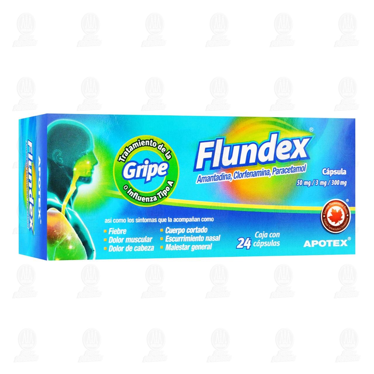 Flundex 50mg/3mg/300mg, 24 C&aacute;psulas. image number 0