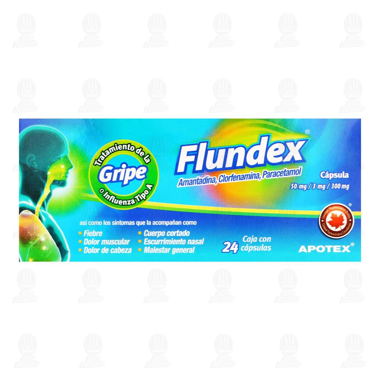 Flundex 50mg/3mg/300mg, 24 C&aacute;psulas. image number 1