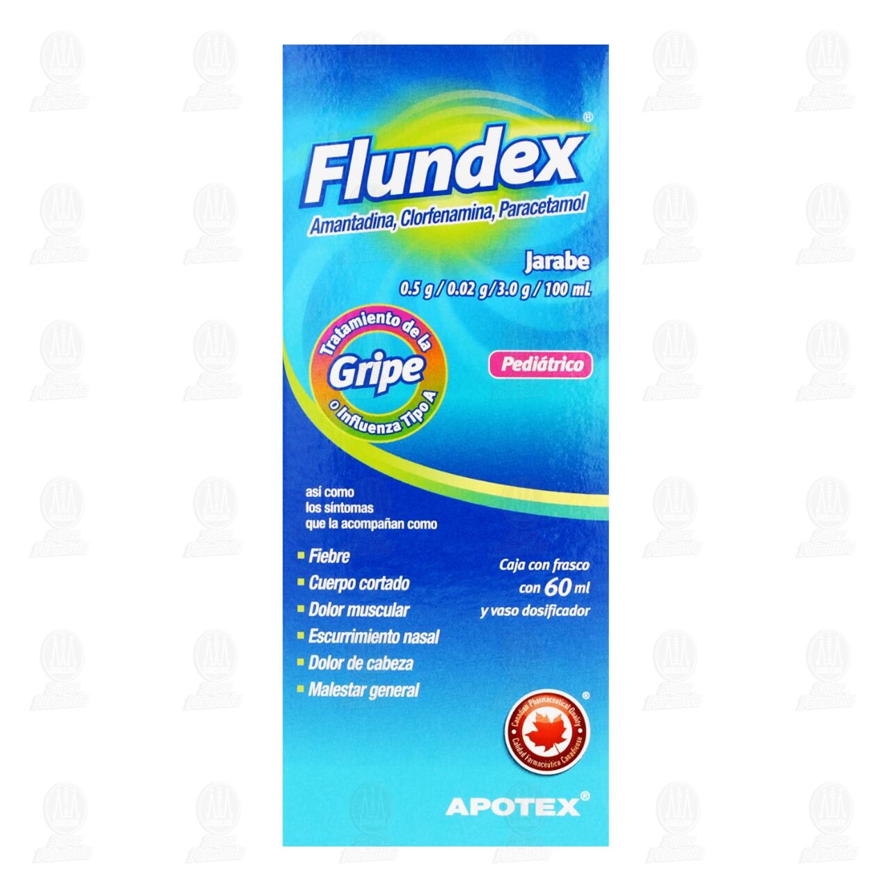 Flundex Jarabe Pedi&aacute;trico 0.5gr/0.02gr/3.0gr/100ml, 60 ml. image number 1