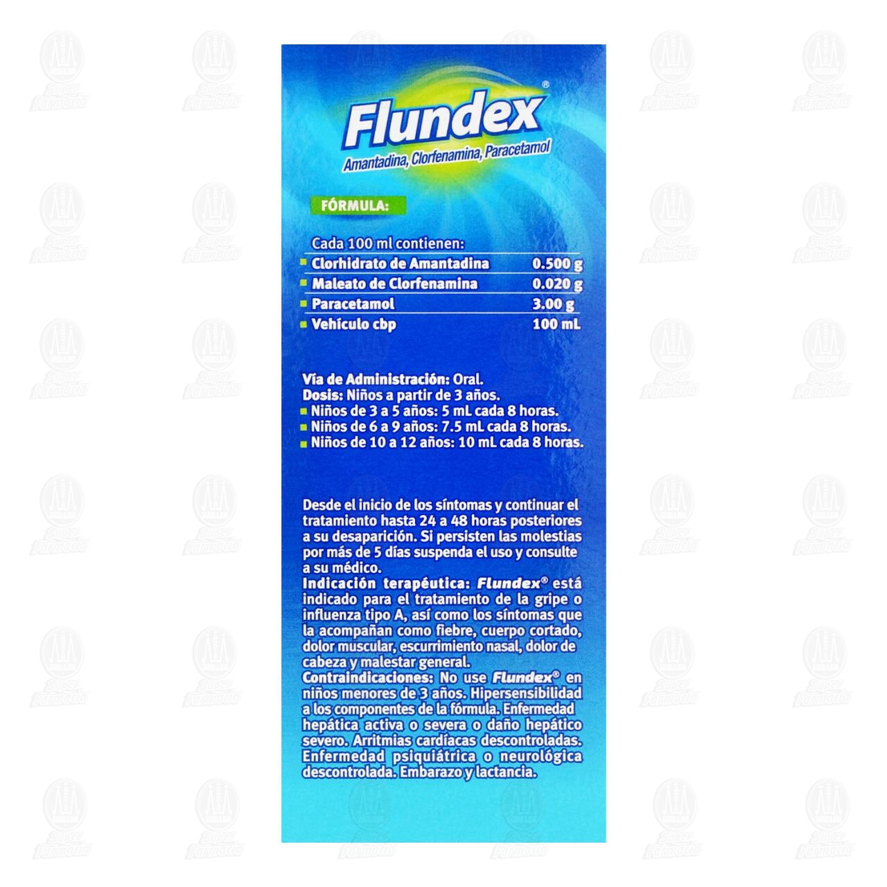 Flundex Jarabe Pedi&aacute;trico 0.5gr/0.02gr/3.0gr/100ml, 60 ml. image number 2