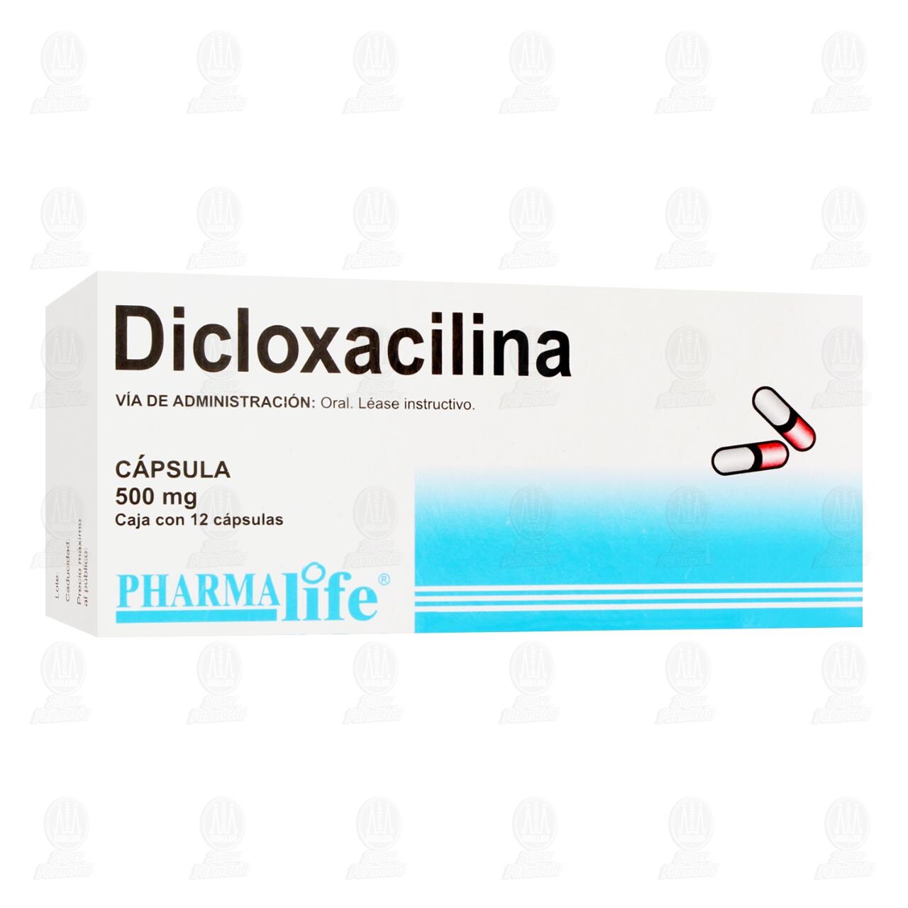 Dicloxacilina 500 mg, 12 C&aacute;psulas Pharmalife. image number 0