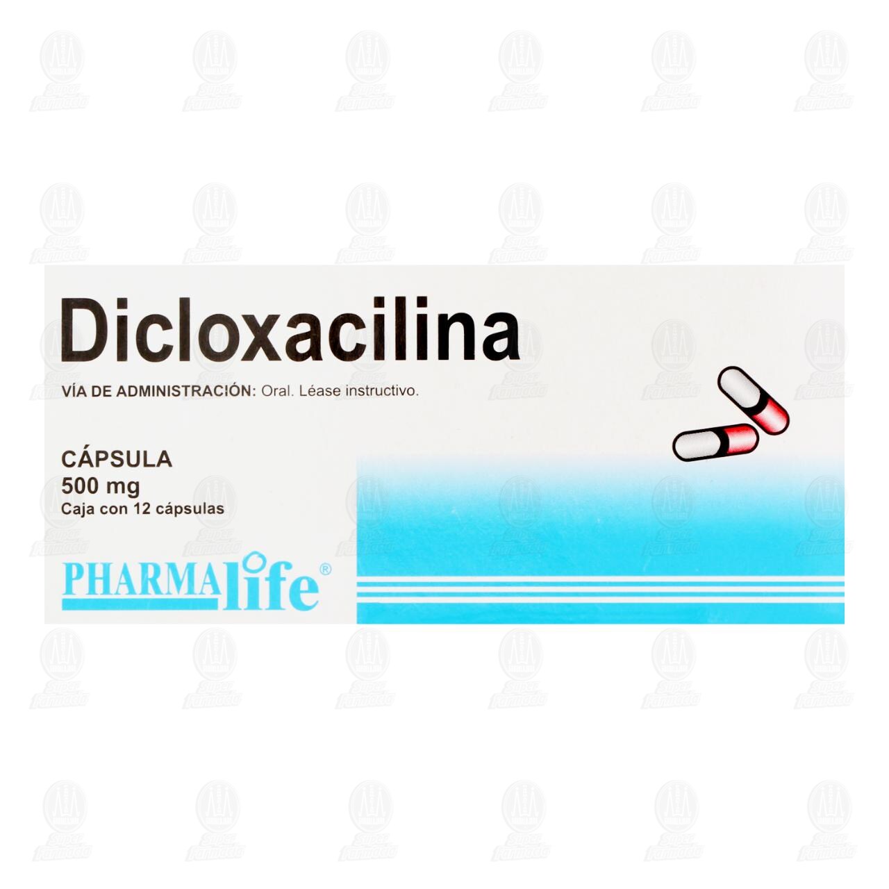 Dicloxacilina 500 mg, 12 C&aacute;psulas Pharmalife. image number 1