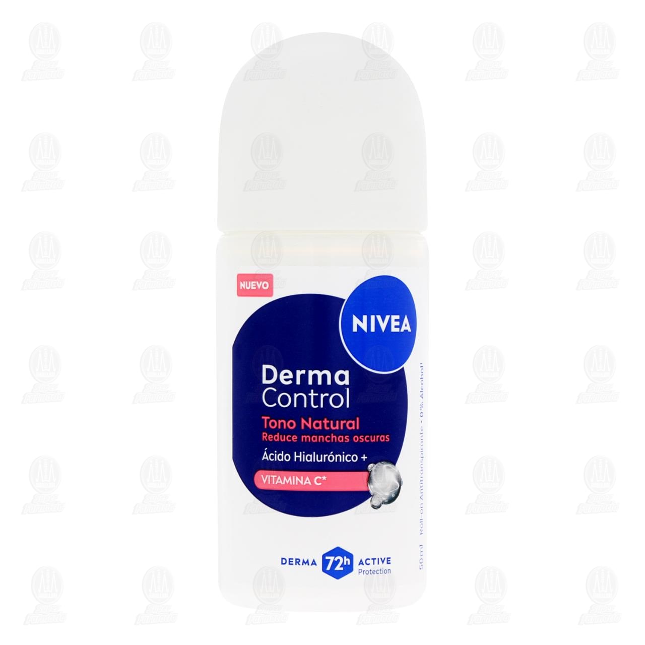 Nivea Antitranspirante Derma Control Tono Natural Roll On, 50 ml. image number 1