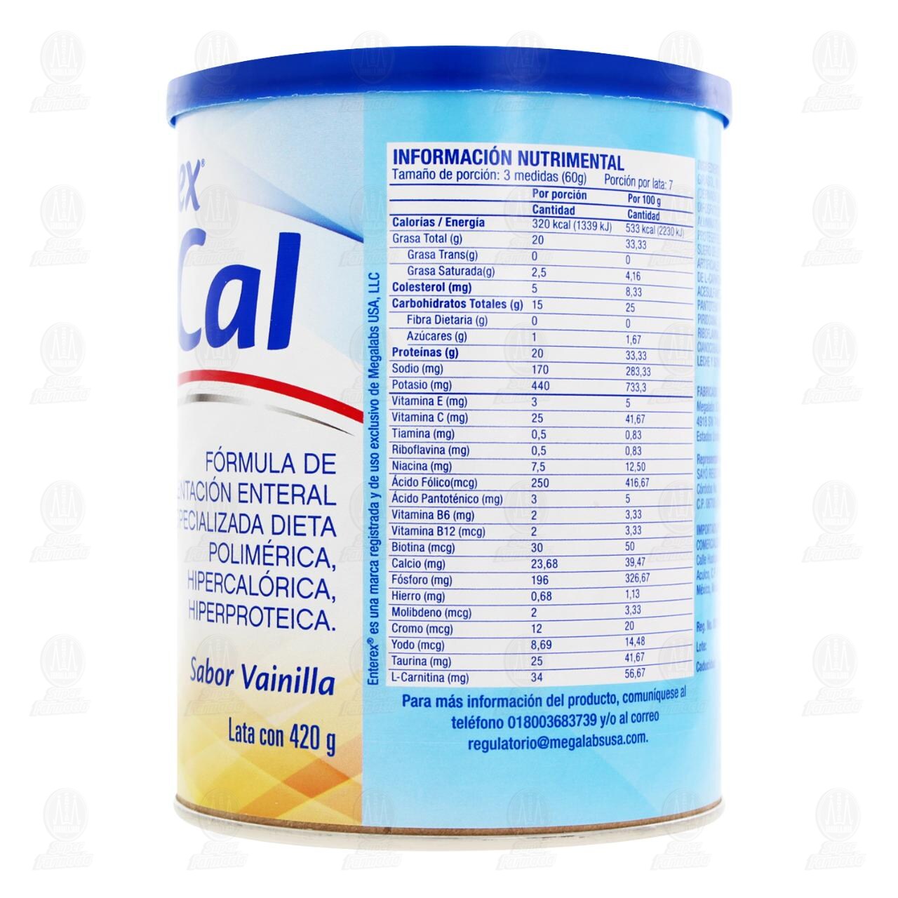 Enterex ProtiCal en Polvo Sabor Vainilla, 420 gr. image number 2