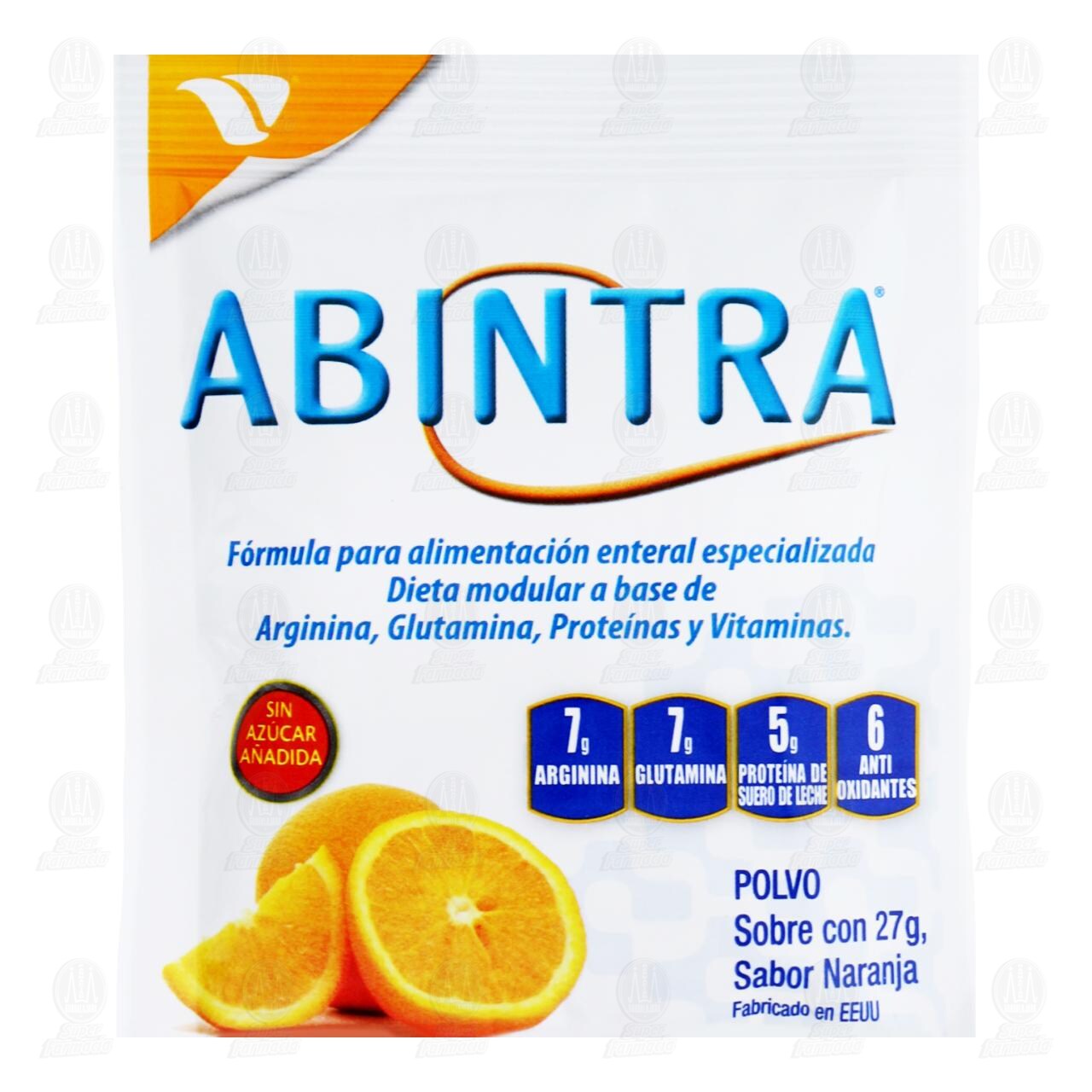 Abintra Polvo Sabor Naranja Sin Az&uacute;car, 27 gr. image number 0