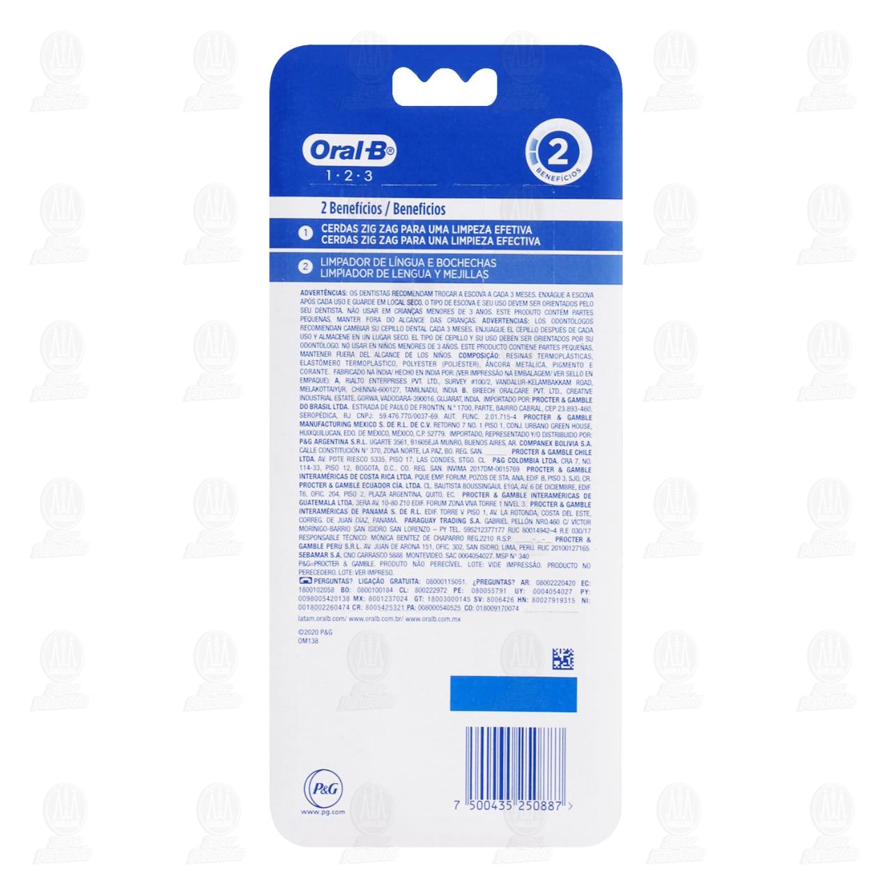 Cepillo de Dientes Oral-B Clean Medio, 4 pzas. image number 1