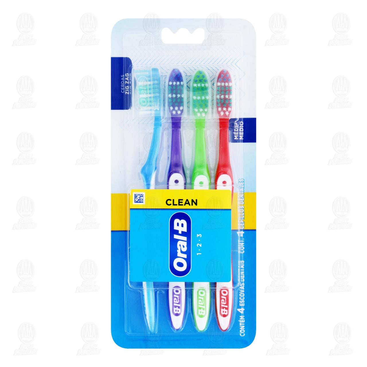 Cepillo de Dientes Oral-B Clean Medio, 4 pzas. image number 0