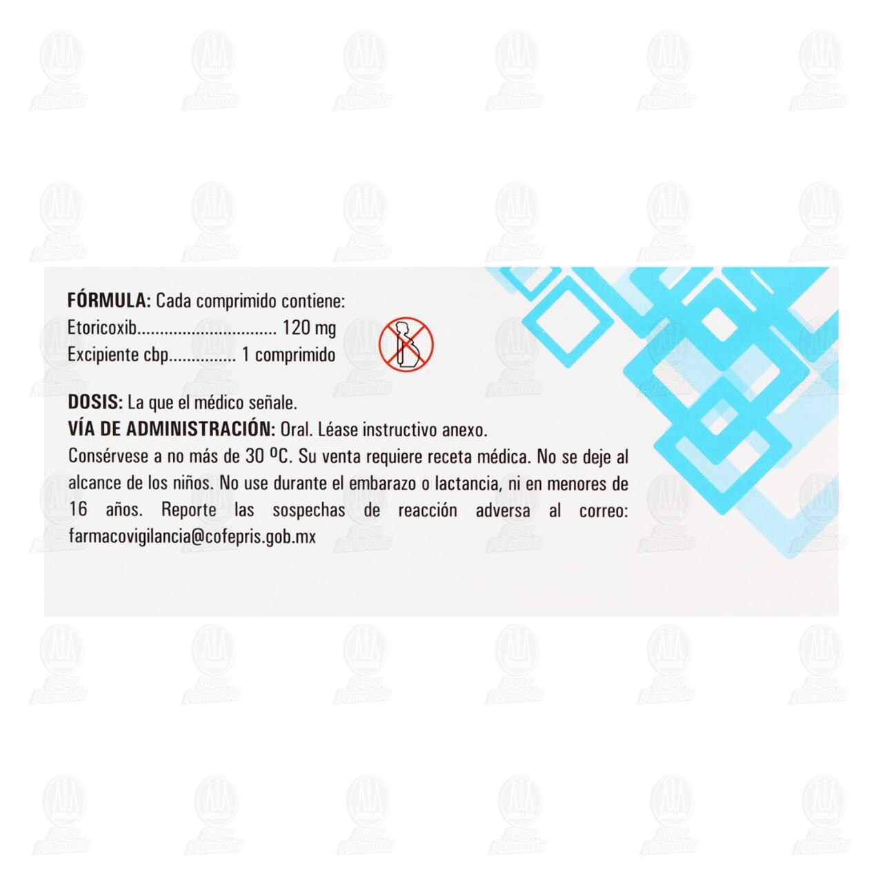 Etoricoxib 120 mg, 7 Comprimidos Pharmalife. image number 2