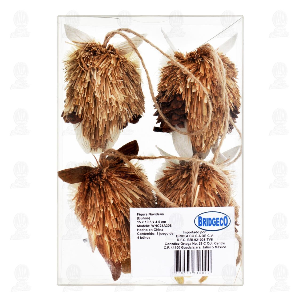 Figura Navide&ntilde;a Bridgeco B&uacute;hos con Colgante, 4 pzas. image number 1