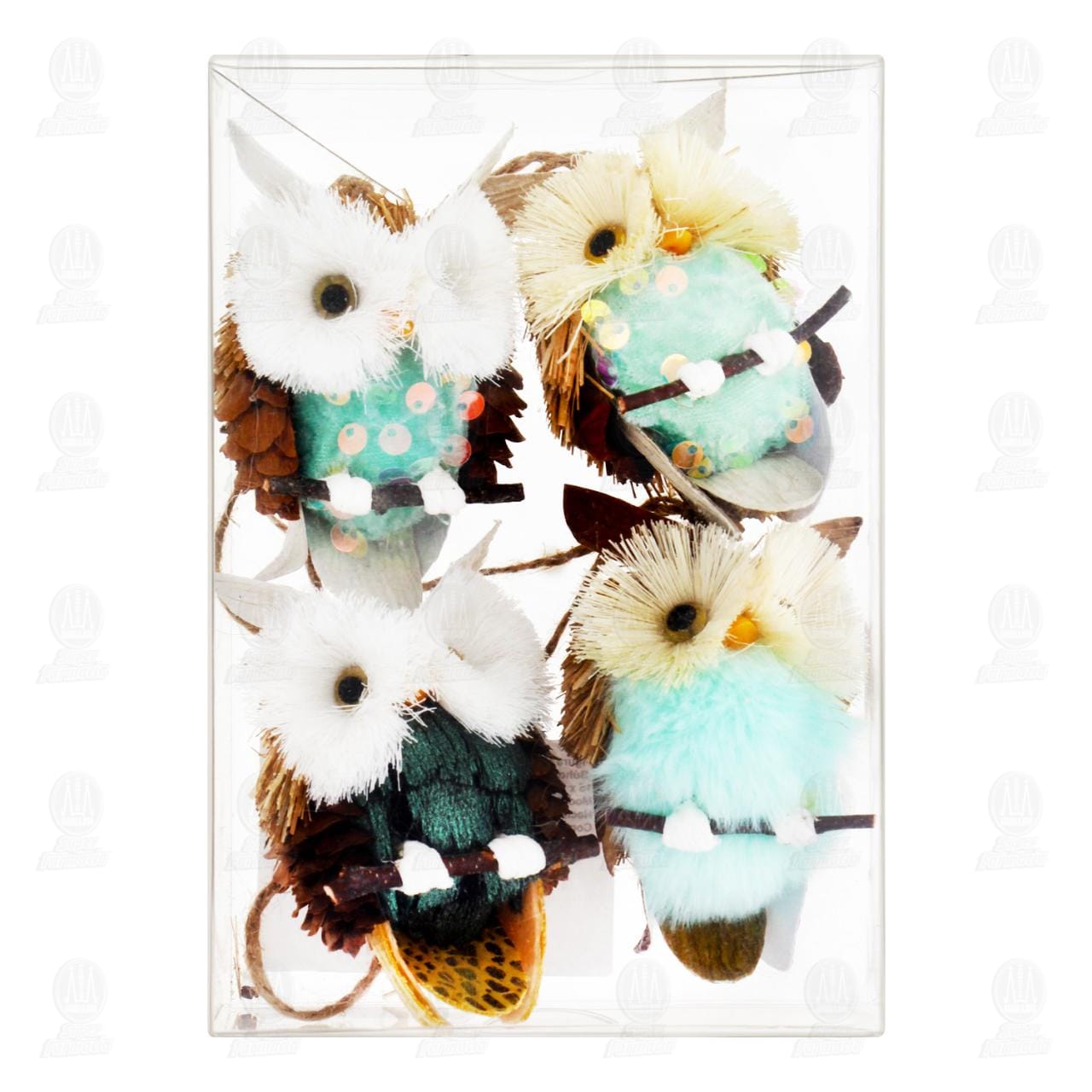 Figura Navide&ntilde;a Bridgeco B&uacute;hos con Colgante, 4 pzas. image number 0