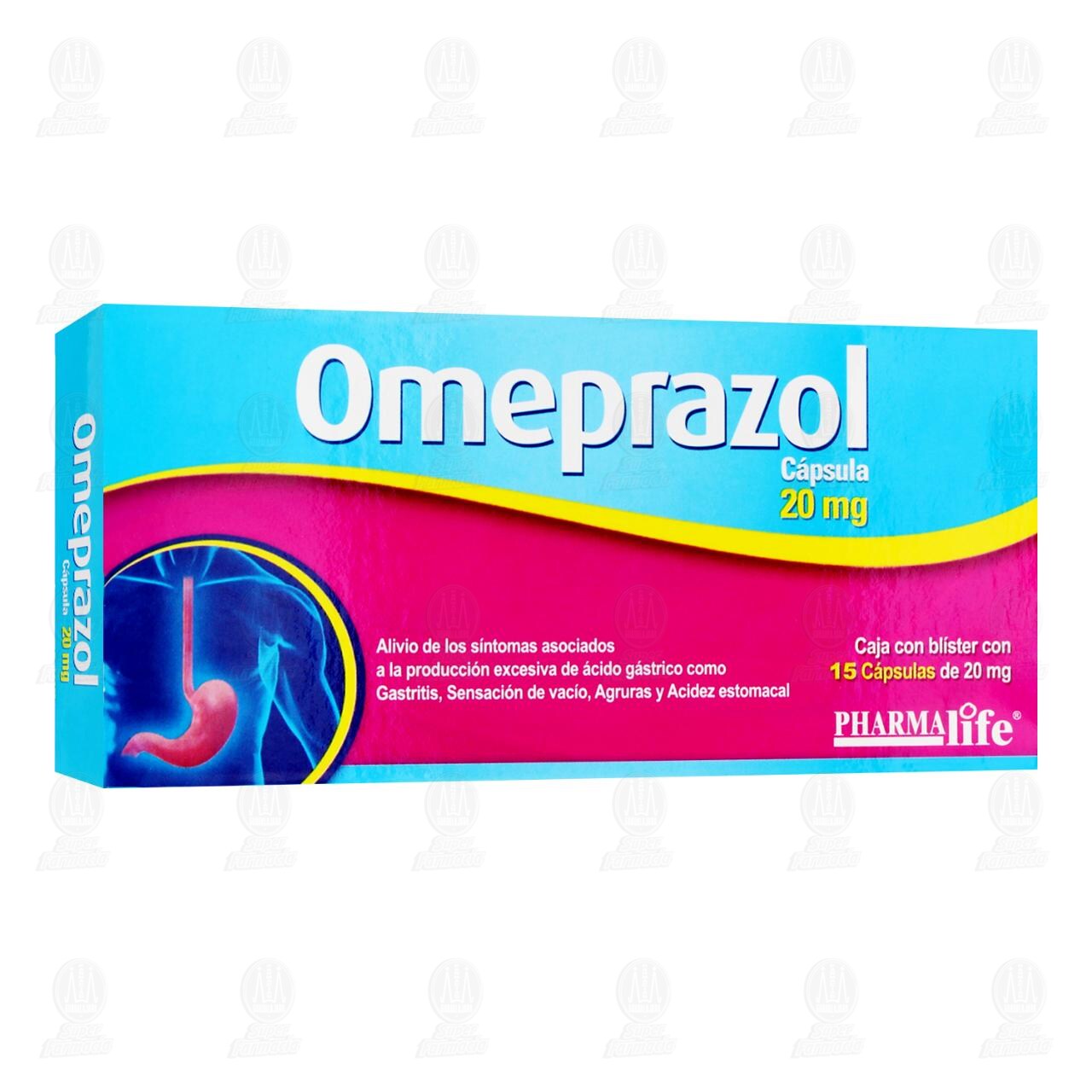 Omeprazol 20 mg, 15 C&aacute;psulas Pharmalife.