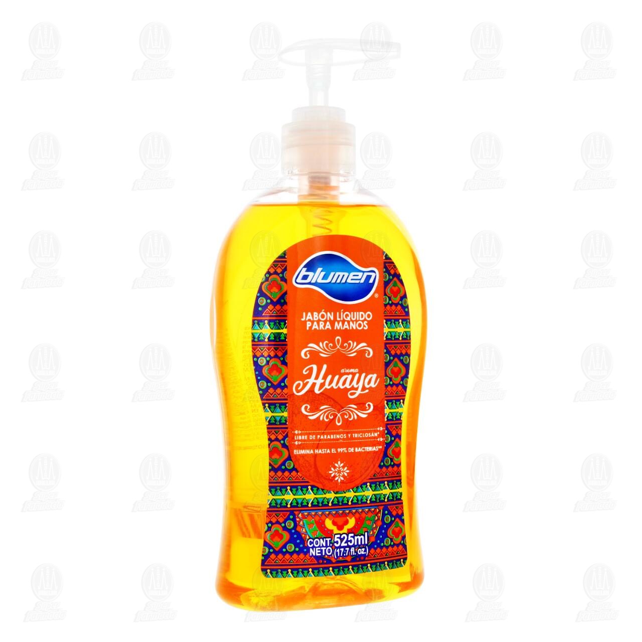 Jabón Líquido Blumen Aroma Huaya para Manos, 525 ml.