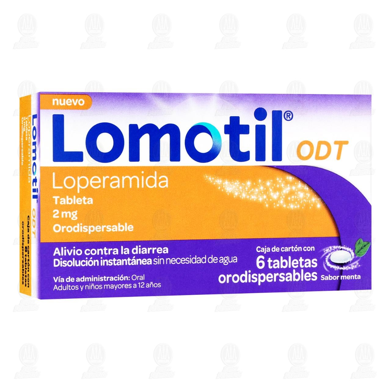 Lomotil ODT 2 mg, 6 Tabletas Orodispersables.