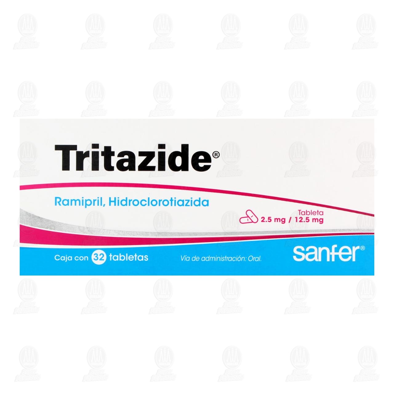 Tritazide 2.5mg/12.5mg, 32 Tabletas. image number 1