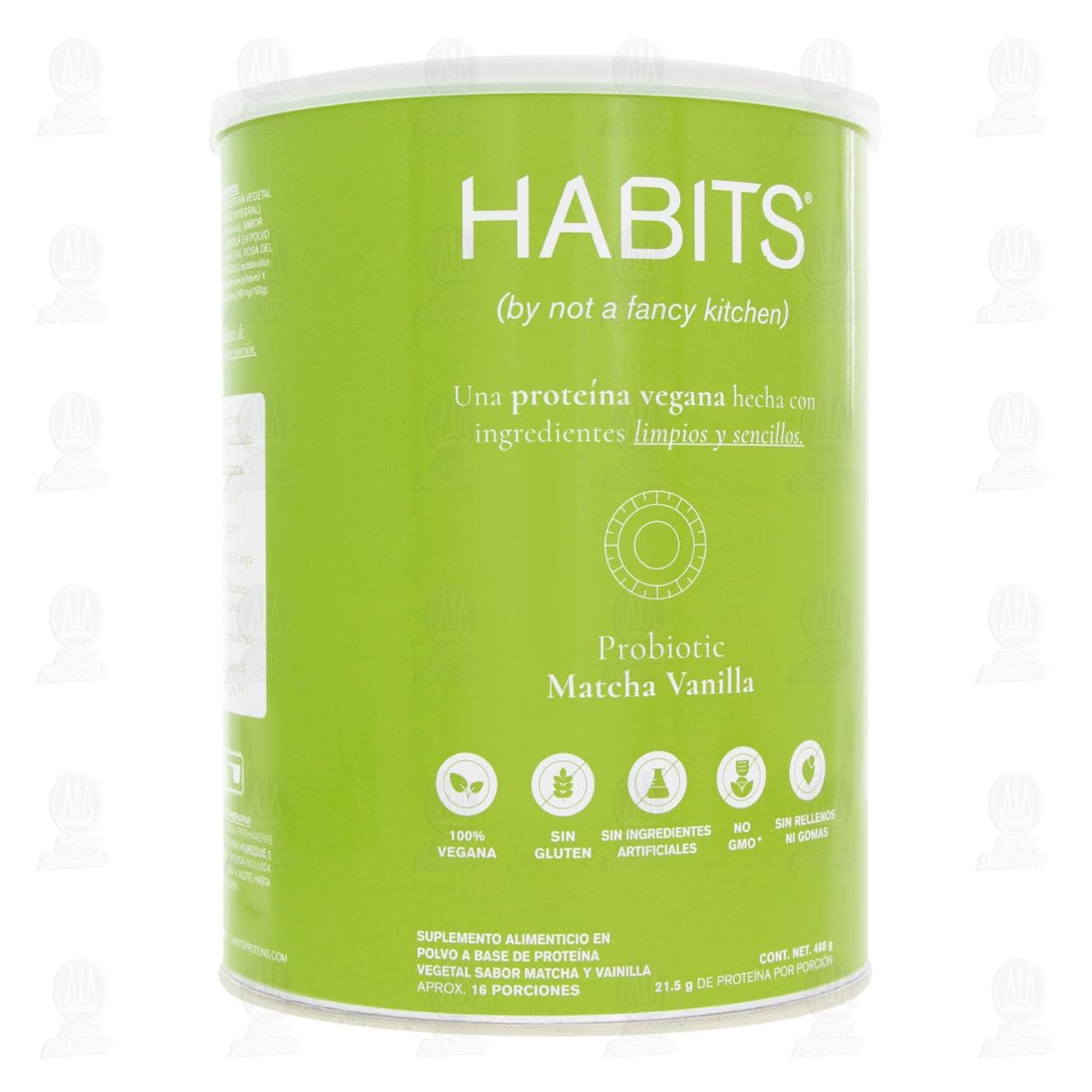 Habits Probiotic Matcha Vanilla Suplemento Alimenticio, 488 gr.