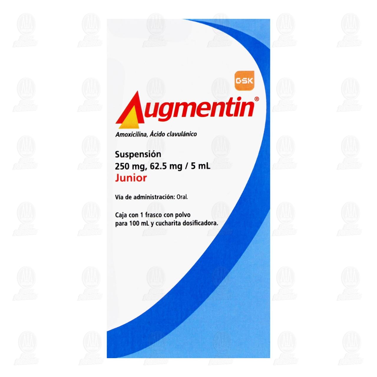 Augmentin Junior Suspensi&oacute;n 250mg/62.5mg/5ml, 100 ml. image number 1