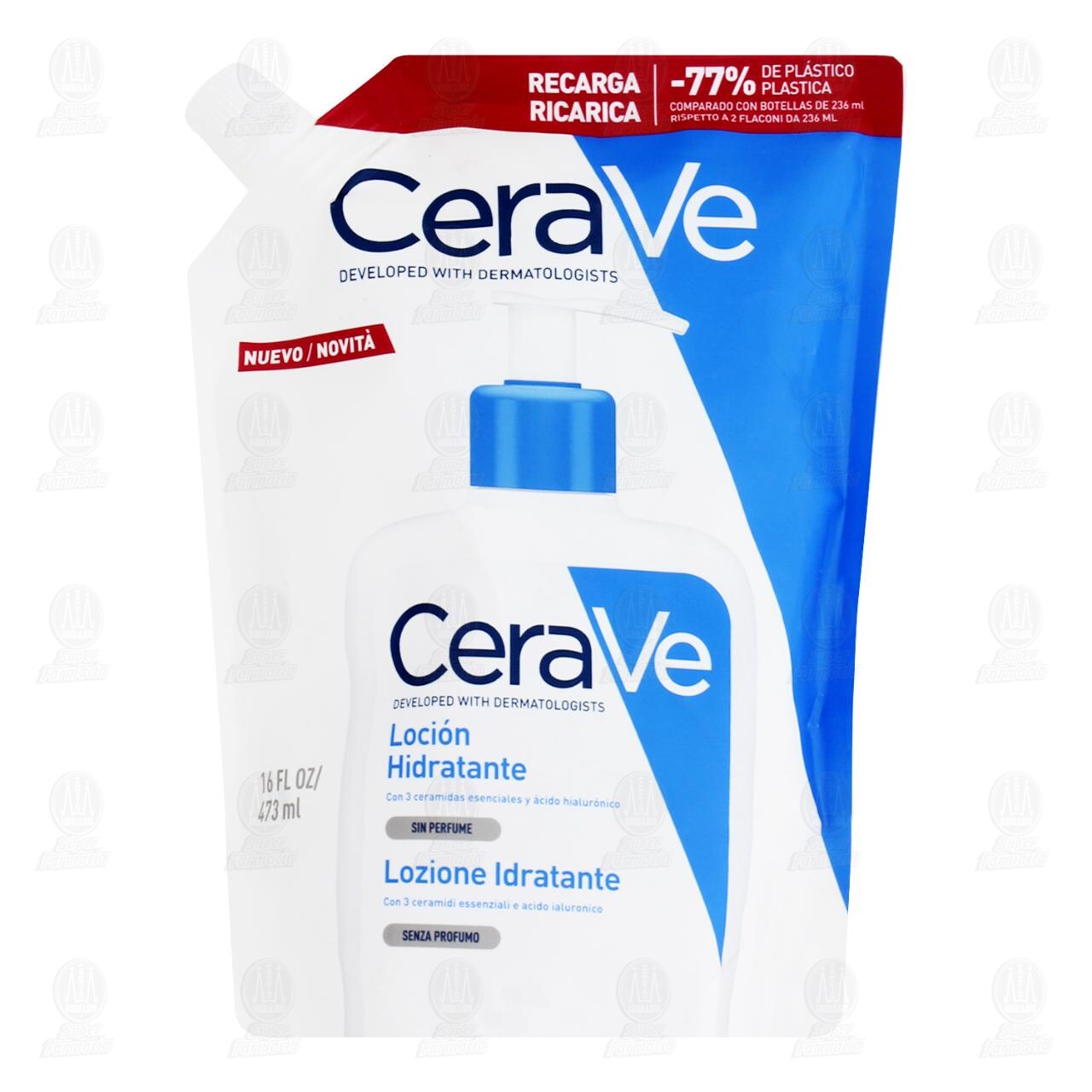 CeraVe Loción Hidratante Recarga, 473 ml. image number 0