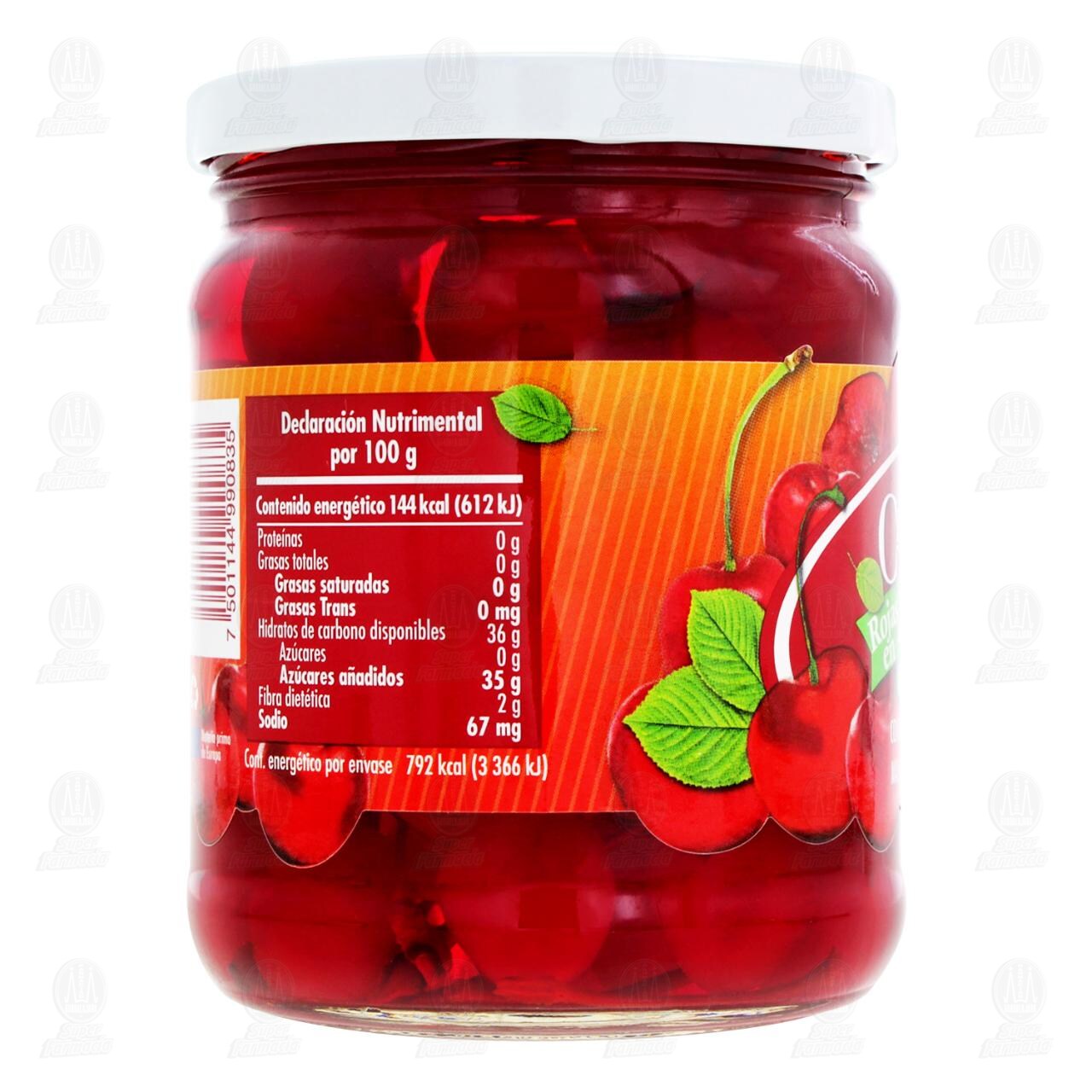 Cerezas Rojas en Almíbar Vermex con Tallo, 550 gr. image number 2