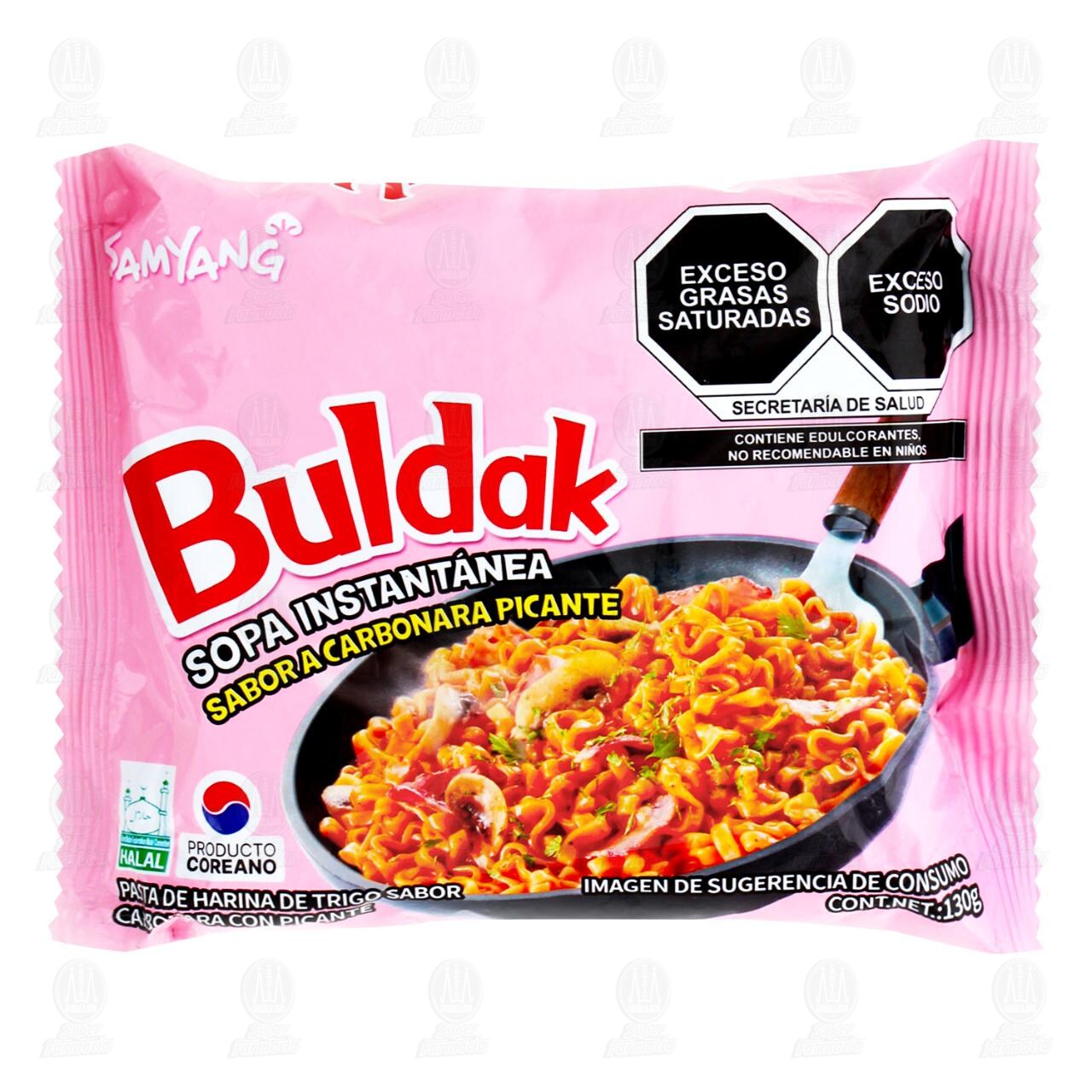 Sopa Instant&aacute;nea Samyang Buldak Sabor a Carbonara Picante, 130 gr. image number 0