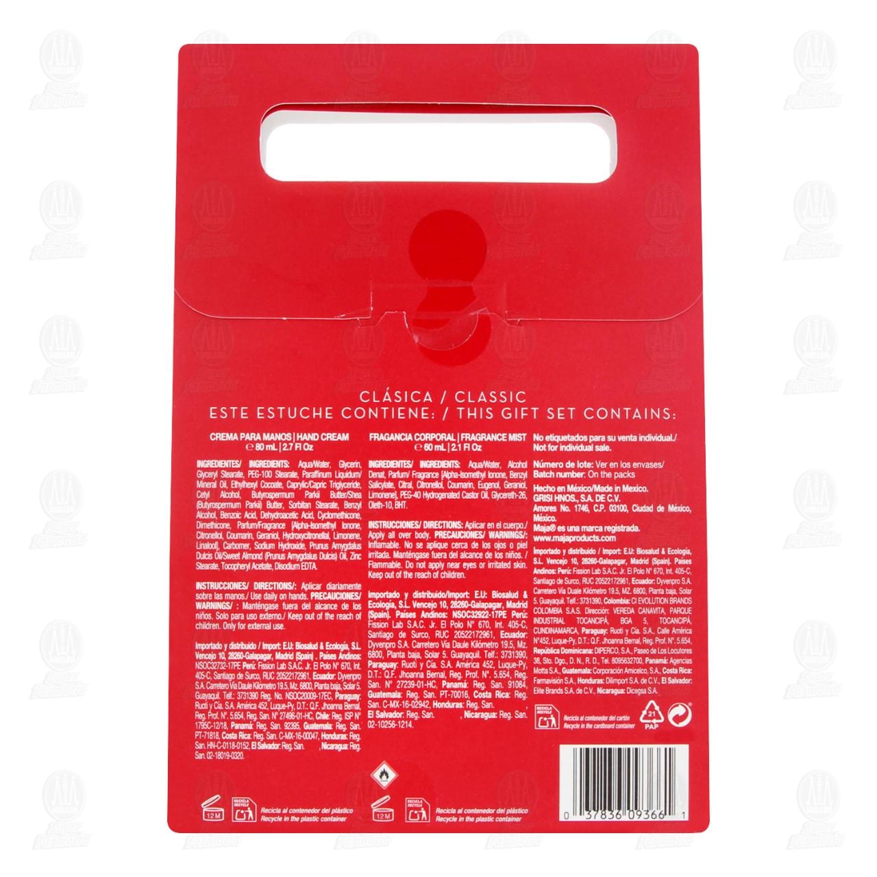 Set Maja Cl&aacute;sica Crema para Manos de 80 ml + Fragancia Corporal de 60 ml, 2 pzas. image number 2