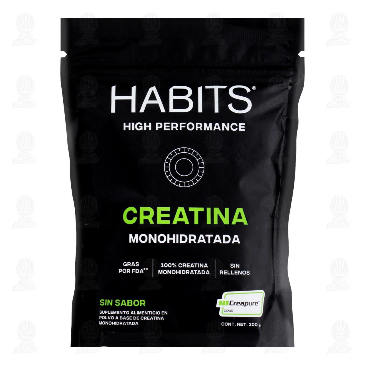 Habits High Performance Creatina Monohidratada Sin Sabor, 300 gr.
