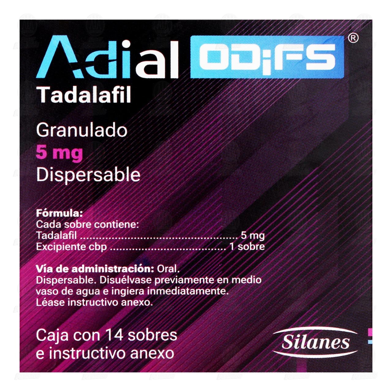 Adial Odifs 5 mg, 14 Sobres Granulados Dispersables. image number 2
