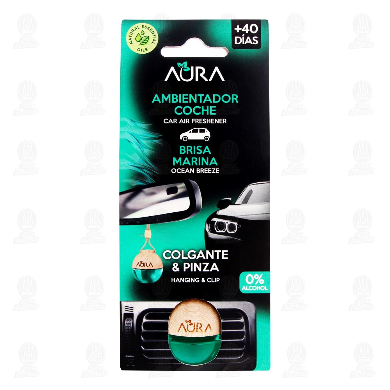 Ambientador para Coche Aura Brisa Marina, 6 ml. image number 1