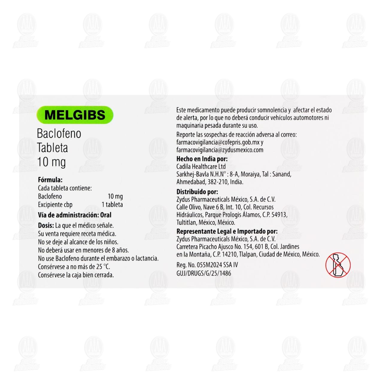 Melgibs 10 mg, 30 Tabletas. image number 2