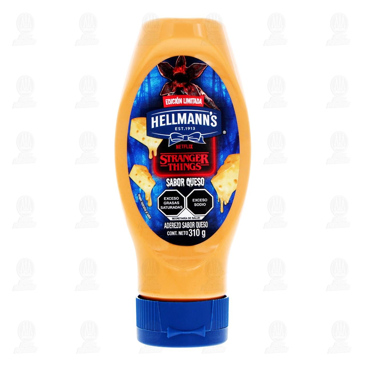 Aderezo Hellmann's  Edici&oacute;n Stranger Things Sabor Queso, 310 gr. image number 1
