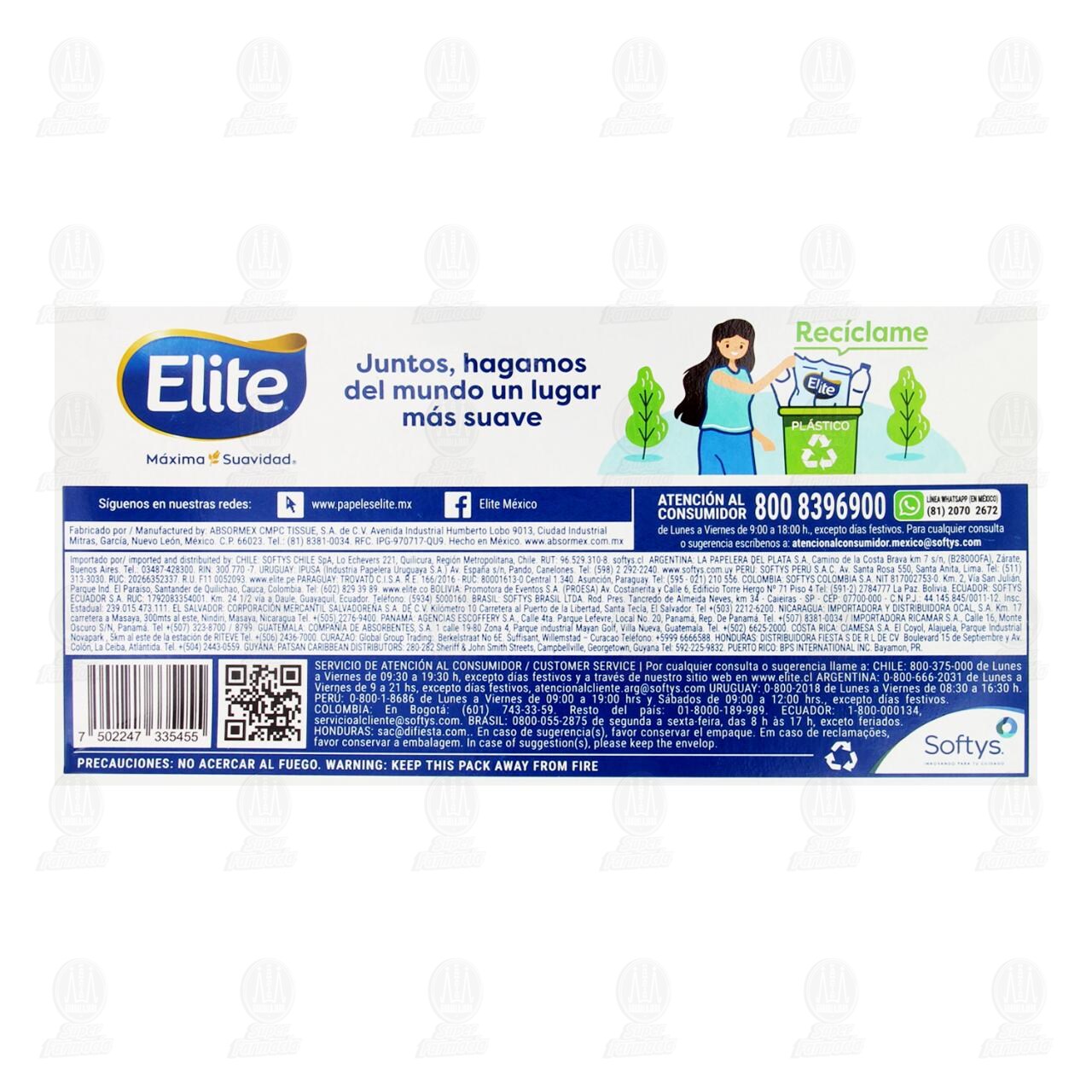 Pa&ntilde;uelos Elite Triple Hoja con Mentol, 100 pzas. image number 2