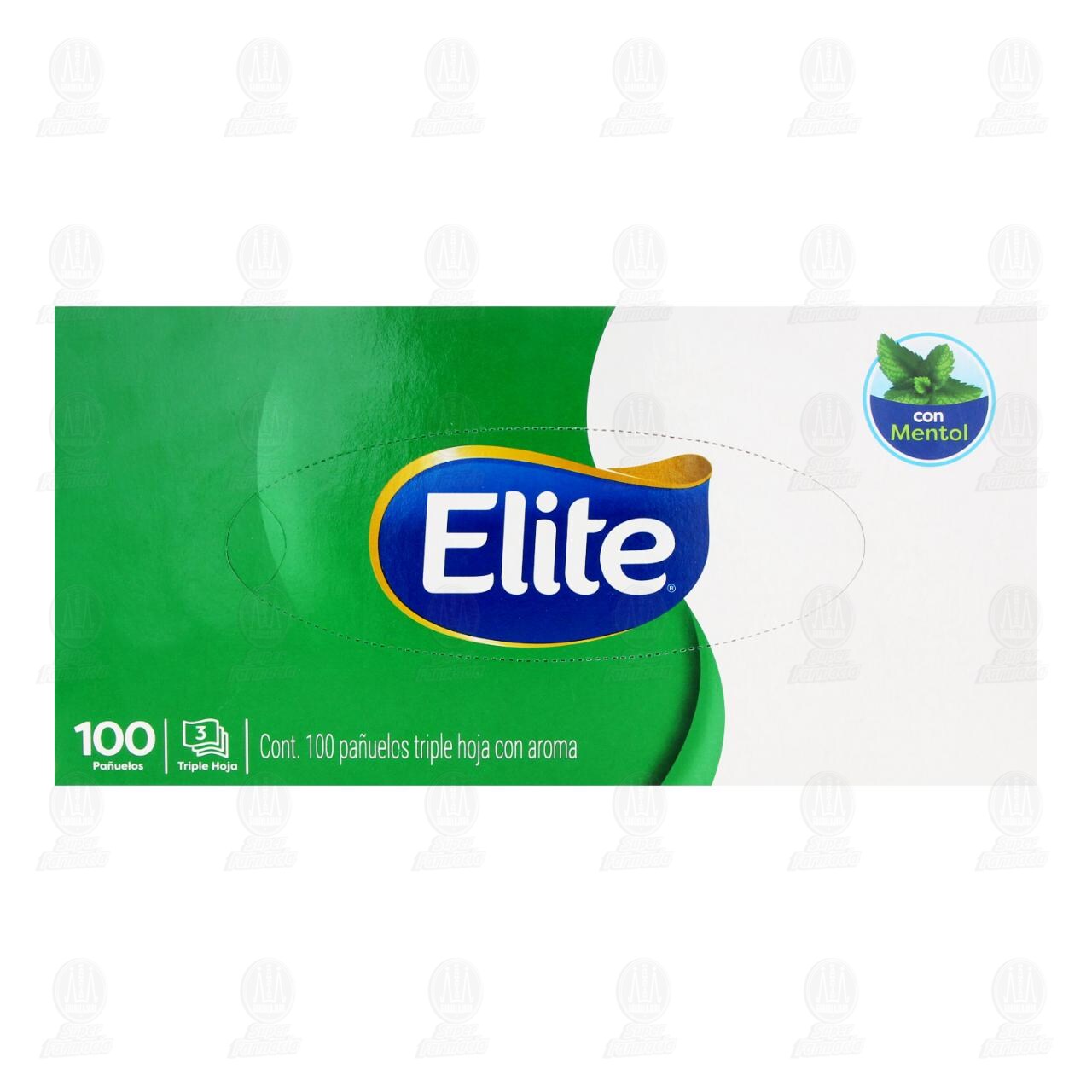 Pa&ntilde;uelos Elite Triple Hoja con Mentol, 100 pzas. image number 1