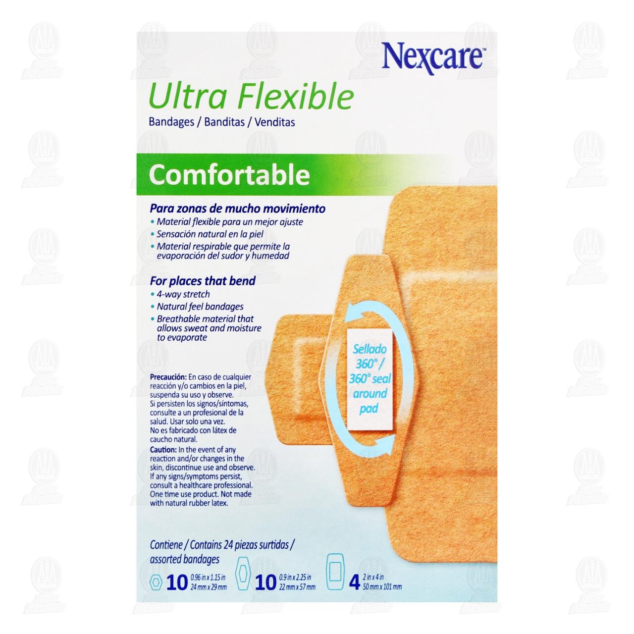 3M Nexcare Ultra Flexible Comfortable Venditas Surtidas, 24 pzas. image number 2