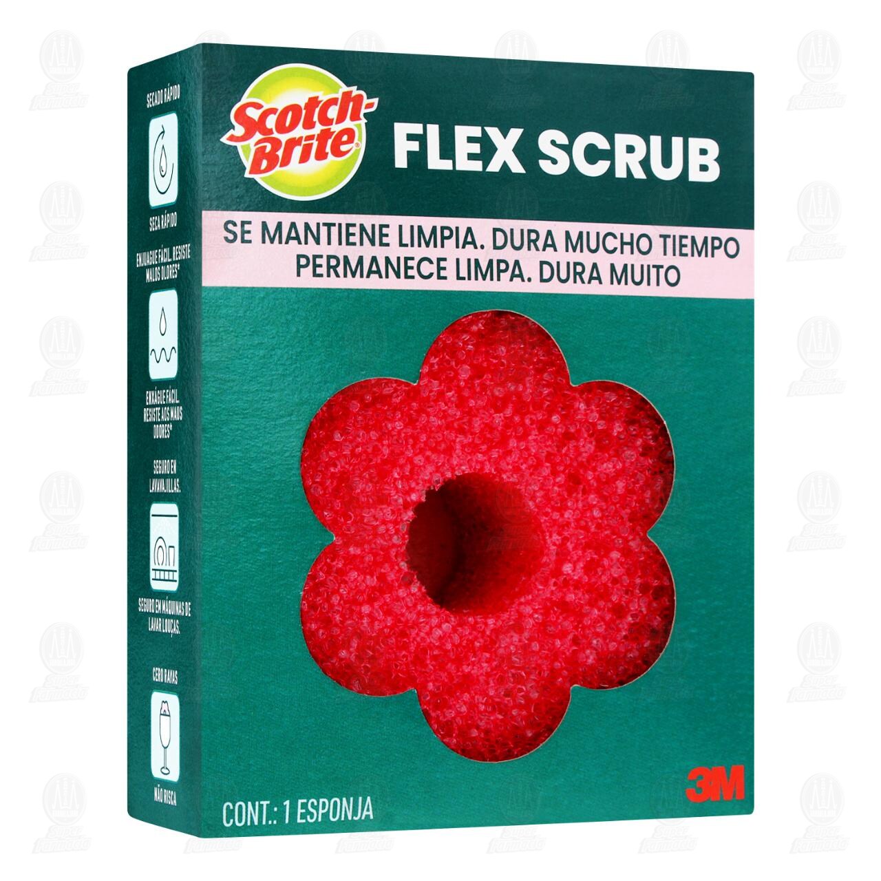 Esponja Scotch-Brite Flex Scrub, 1 pz. image number 0