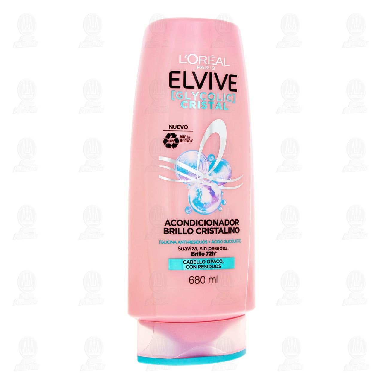 Acondicionador Elvive Glycolic Cristal Brillo Cristalino, 680 ml.