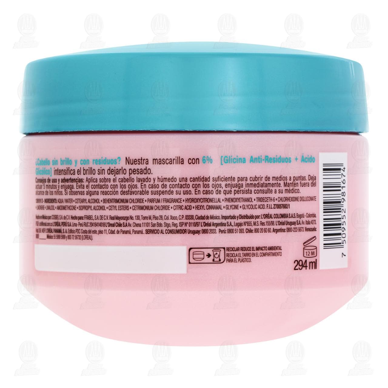 Mascarilla Ligera Elvive Glycolic Cristal Brillo, 300 gr. image number 2