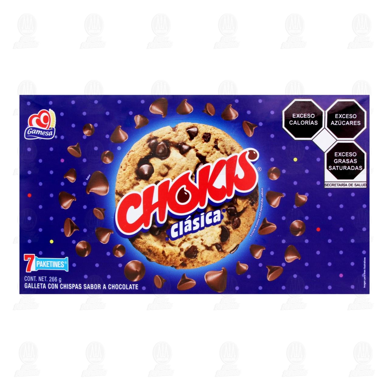 Galletas Chokis Cl&aacute;sica con Chispas Sabor Chocolate, 266 gr. image number 1
