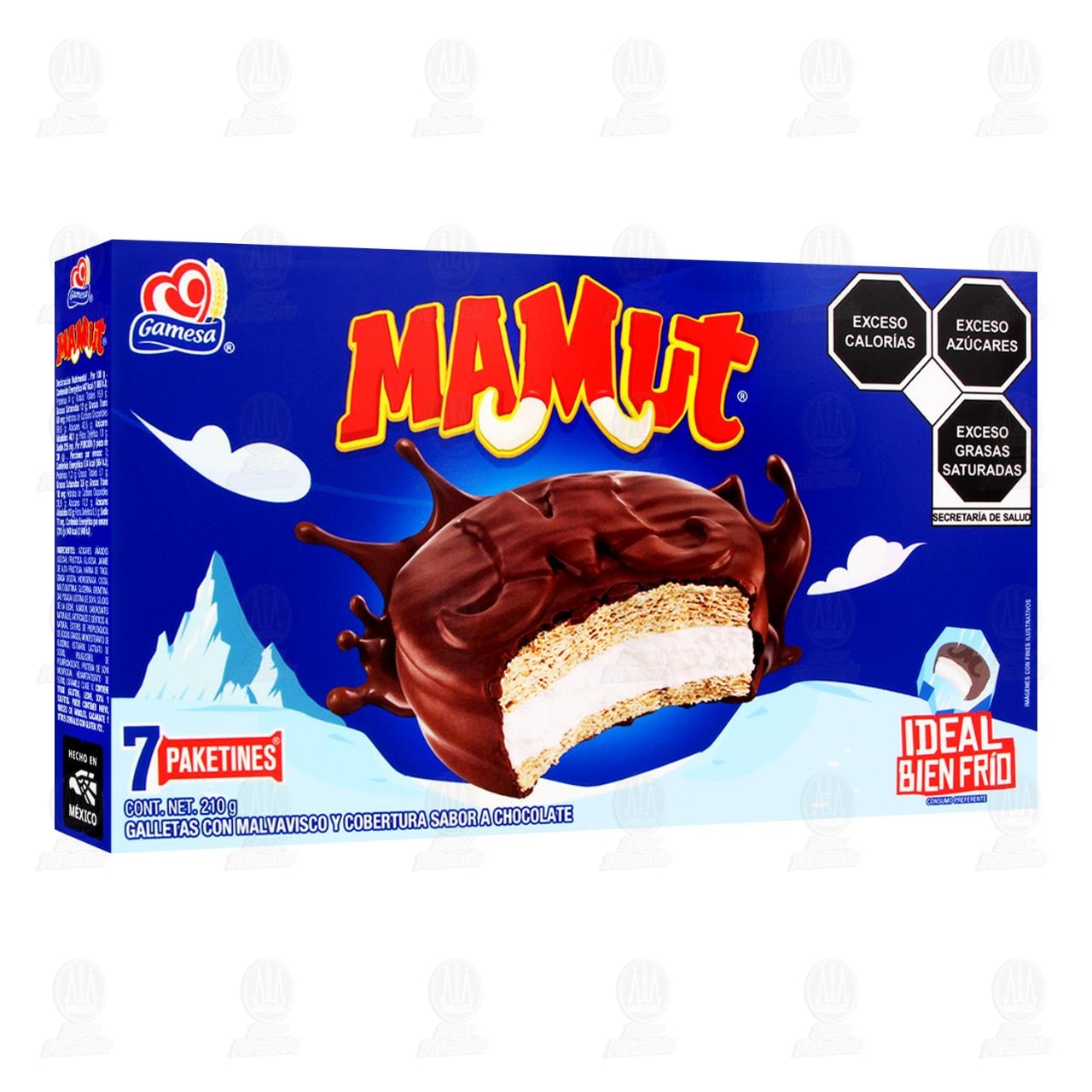 Galletas Gamesa Mamut con Malvavisco, 210 gr. image number 0
