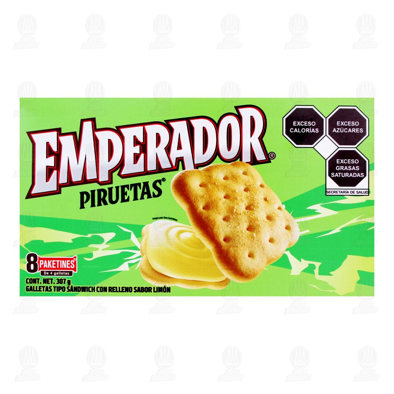 Galletas Emperador Piruetas Sabor Lim&oacute;n, 307 gr. image number 1