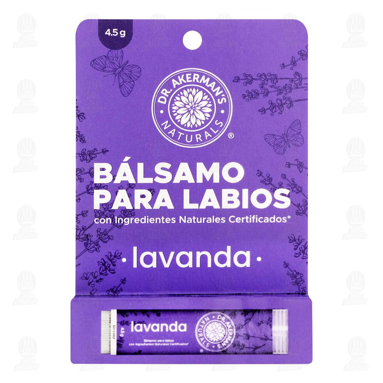 B&aacute;lsamo para Labios Dr. Akerman's Naturals Lavanda, 4.5 gr. image number 1