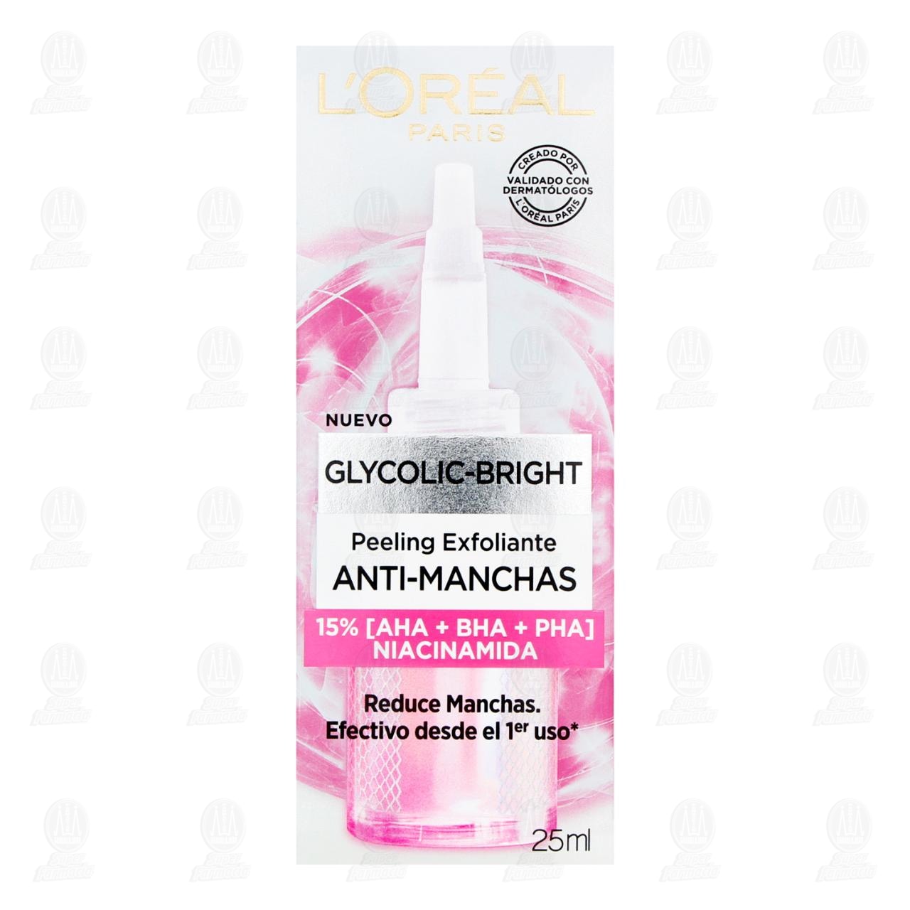 Peeling Exfoliante L'Or&eacute;al Paris Glycolic-Bright Anti-Manchas, 25 ml. image number 1
