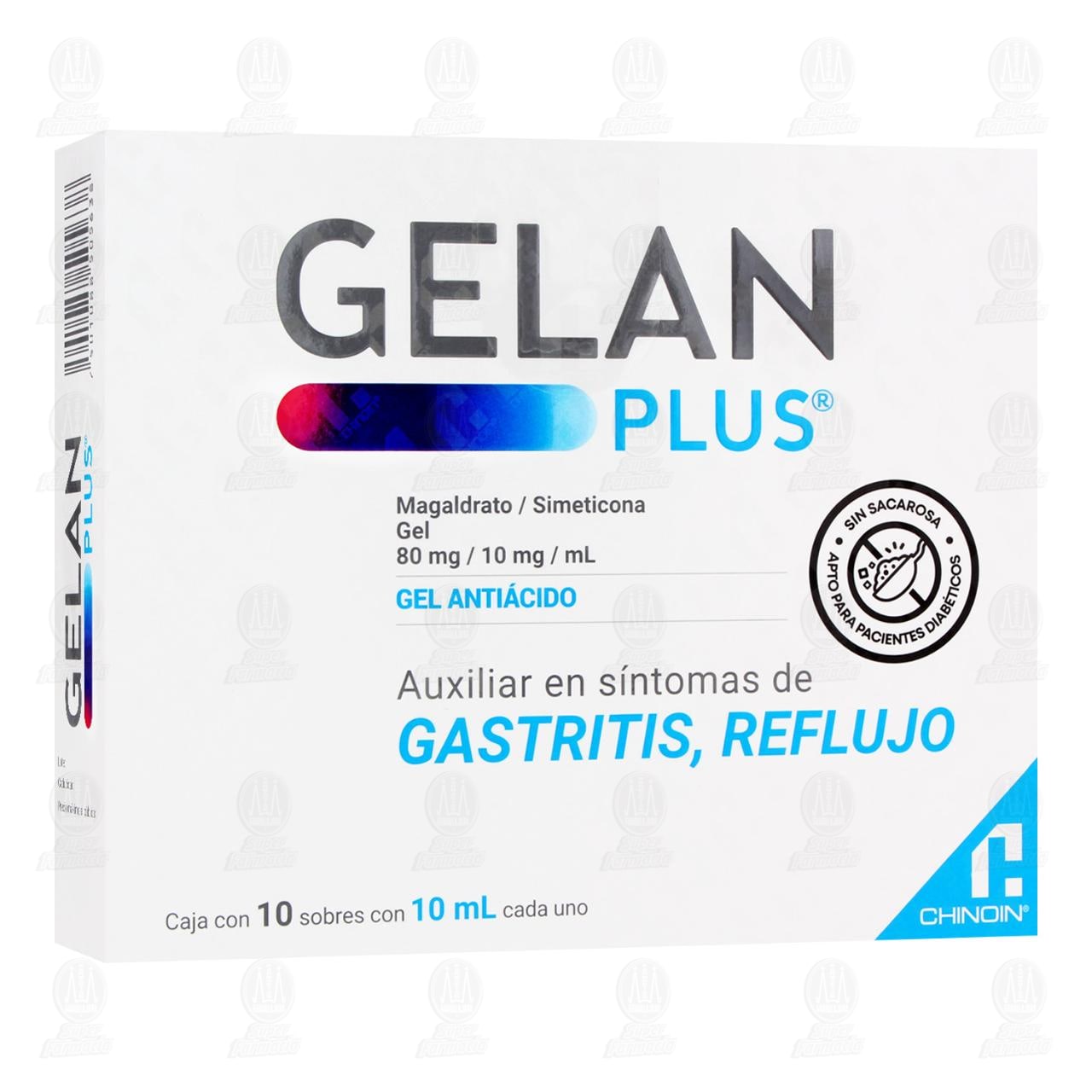 Gelan Plus 80mg/10mg/ml, 10 Sobres de 10 ml c/u.