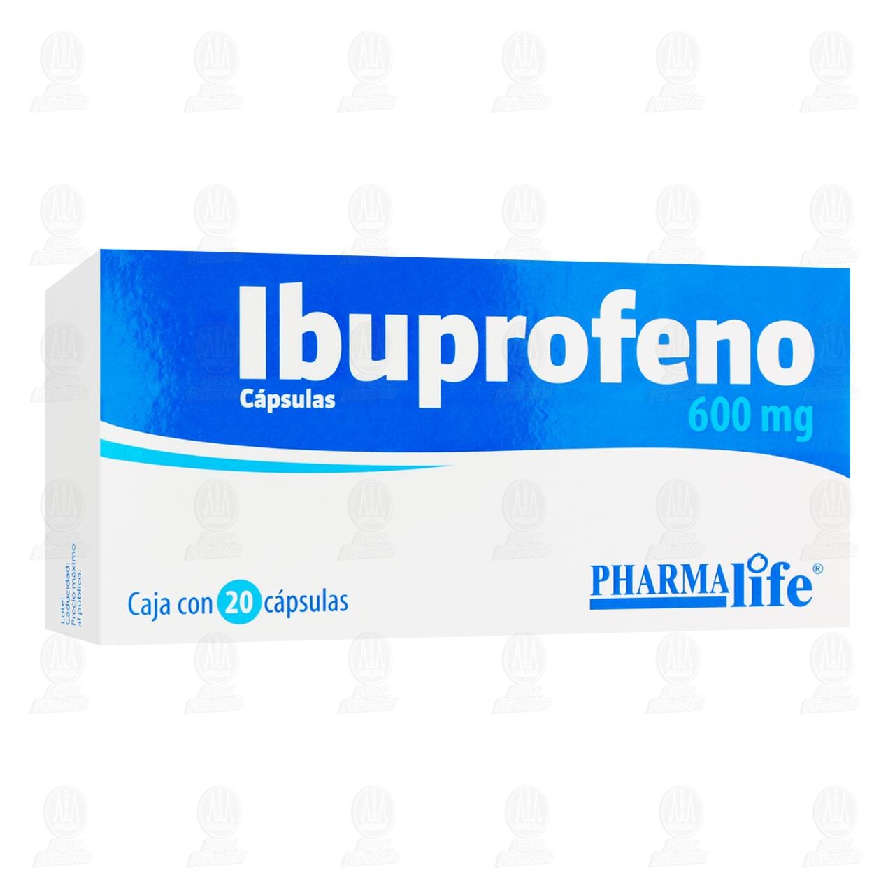 Ibuprofeno 600 mg, 20 C&aacute;psulas Pharmalife. image number 0