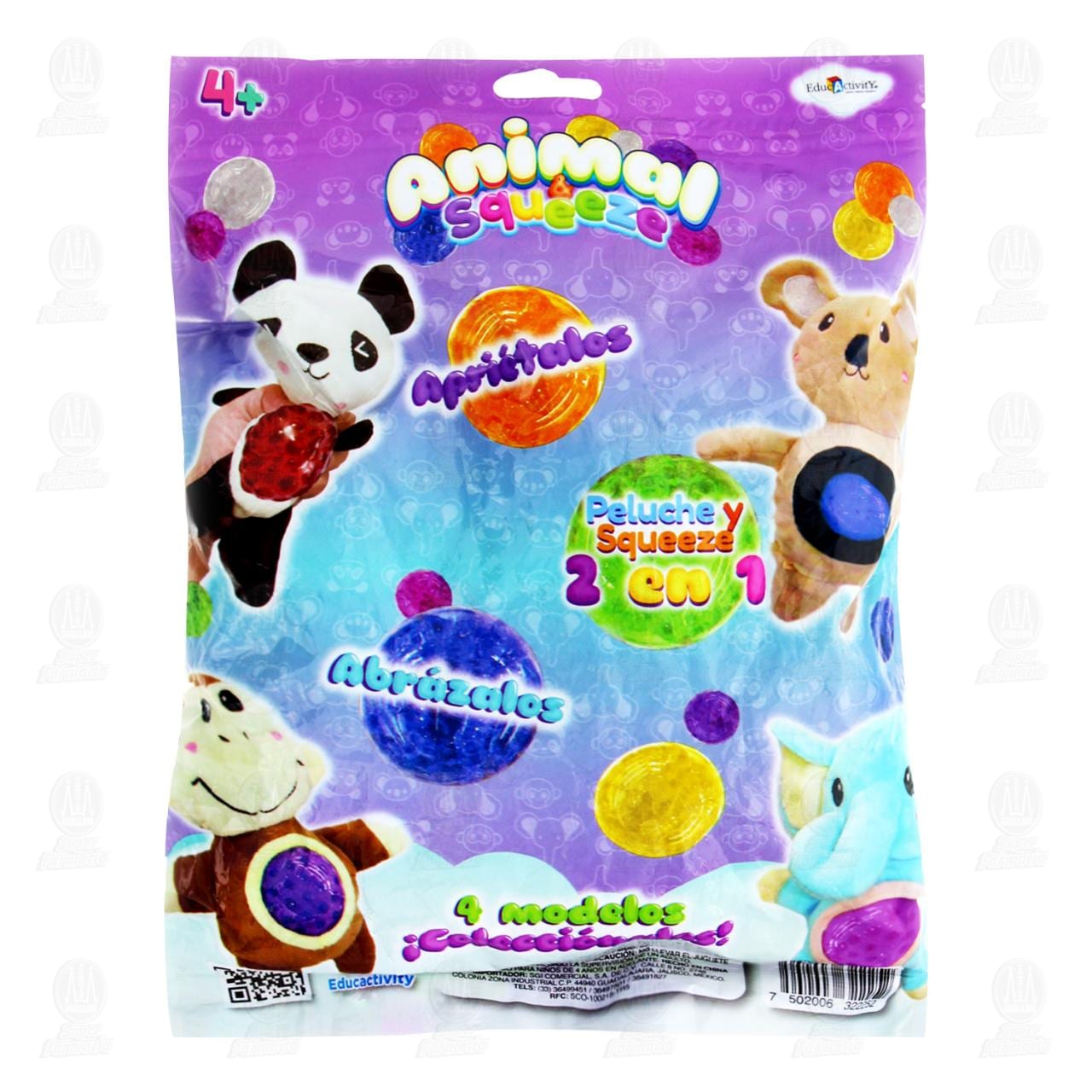 Peluche Animal y Squeeze EducActivity 2 en 1 Varios Modelos, 1 pz. image number 1