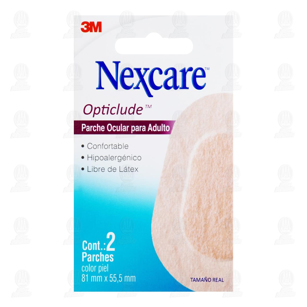 3M Nexcare Opticlude Parche Ocular para Adulto 81 mm x 55.5 mm, 2 pzas. image number 0