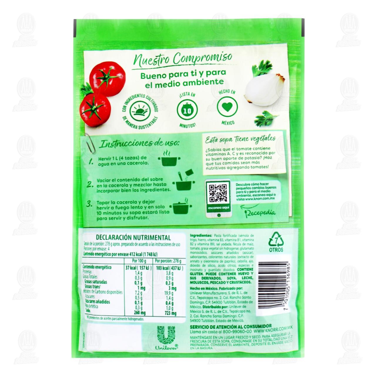 Sopa Preparada Knorr de Fideos, 115 gr. image number 1