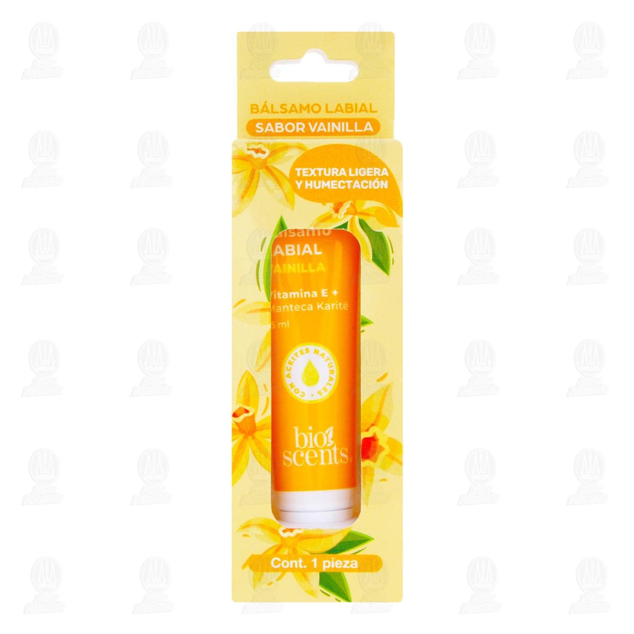 B&aacute;lsamo Labial Bioscents Sabor Vainilla, 15 ml. image number 1