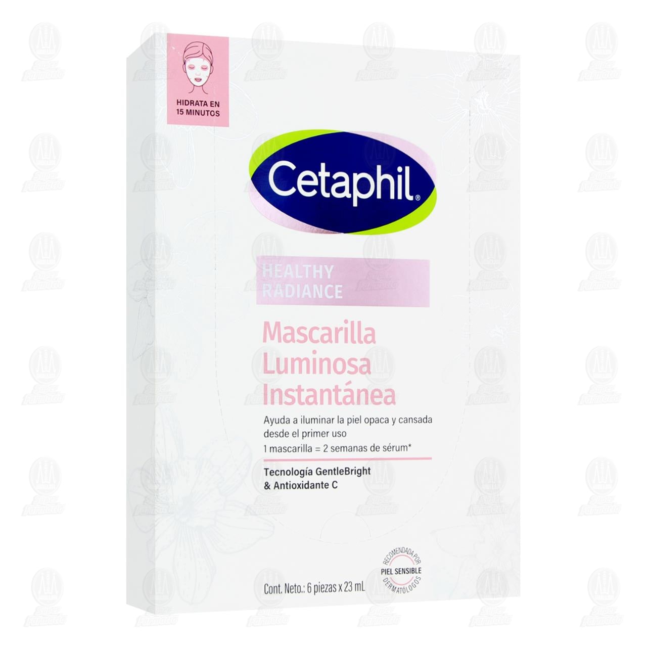 Cetaphil Healthy Radiance Mascarilla Luminosa Instant&aacute;nea, 6 pzas.