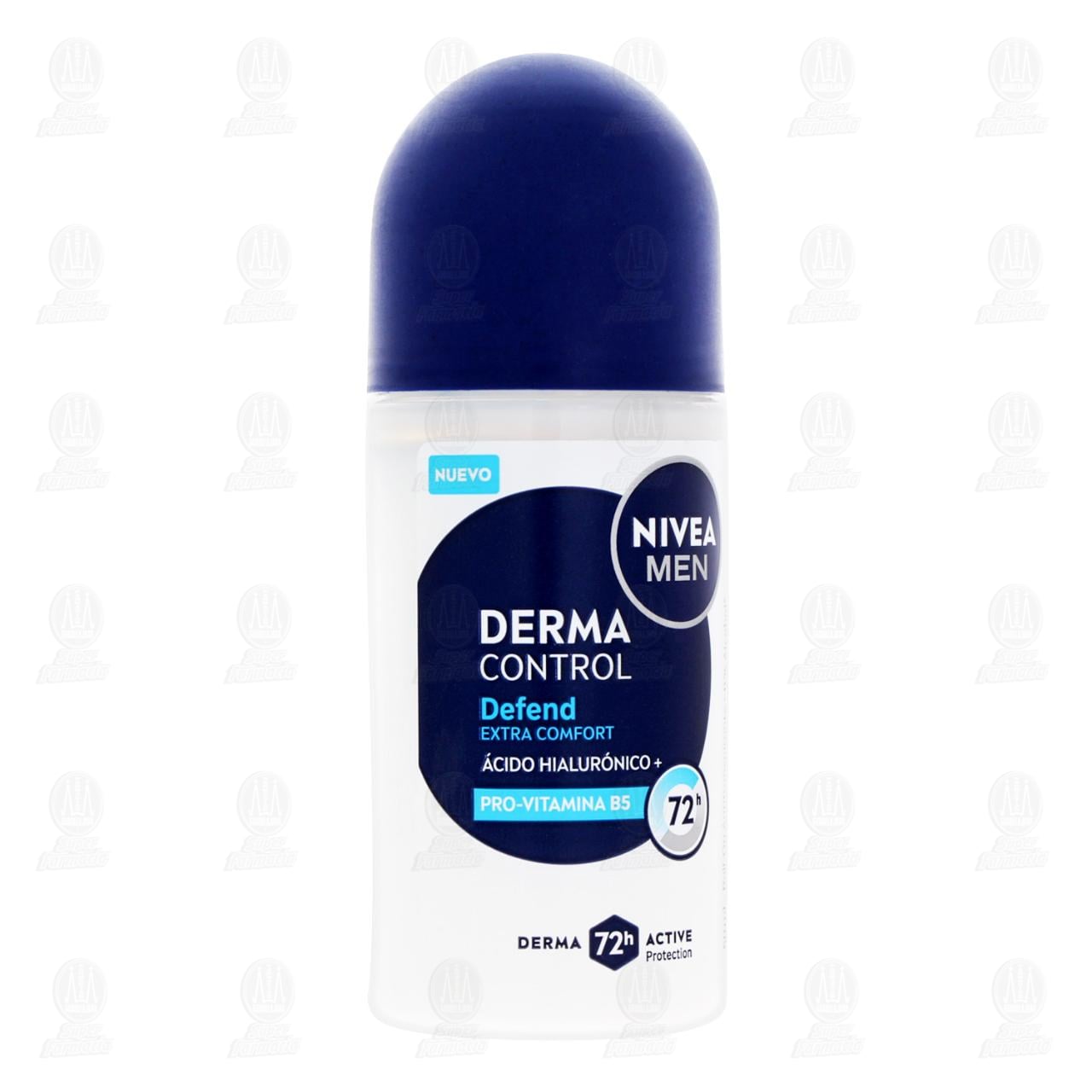 Nivea Men Antitranspirante Derma Control Defend Extra Comfort Roll On, 50 ml.