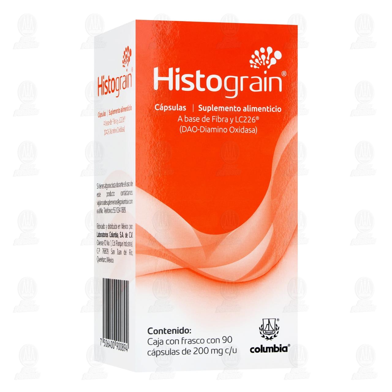 Imagen para Histograin, 90 Cápsulas de 200 mg c/u.