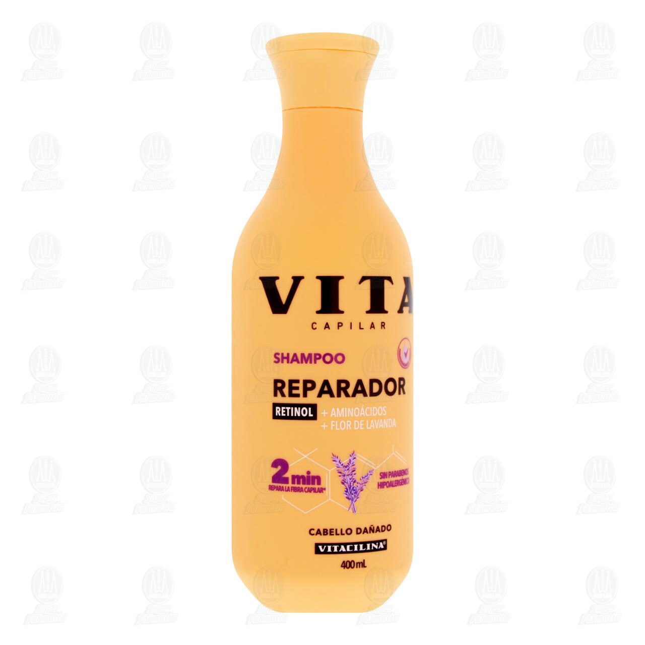 Vitacilina Shampoo Capilar Reparador Retinol Cabello Da&ntilde;ado, 400 ml.